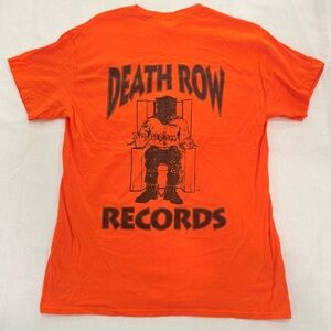 Death Row Records Boohoo Mens Orange Tee Small
